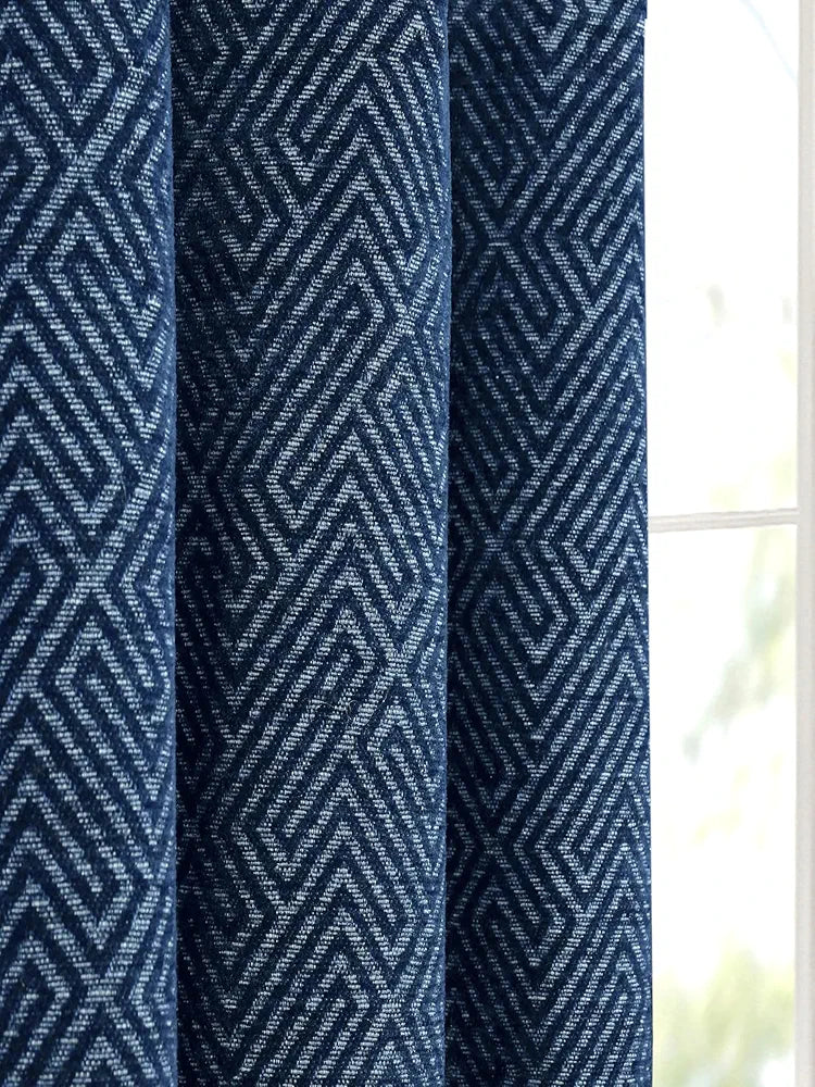 Saral Home Pacman Chenille Blackout Door Curtains Colour Navy