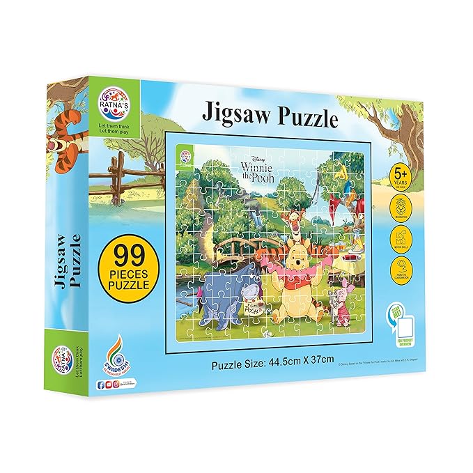 Ratna's 99 Pieces Disney & Marvel Series Jigsaw Puzzle for Kids | Puzzle | Winnie the Pooh