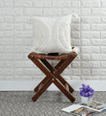 Homadorn Luxury Cotton Handmade Decorative Boho Throw Tufted Pillow Covers White