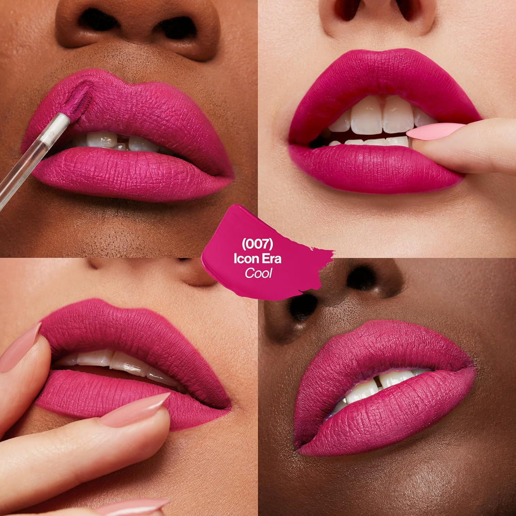 Revlon ColorStay Limitless Matte Liquid Lipstick, Vegan Formula, No-Budge, Longwear Lip Color, Long Lasting, Lightweight/Comfortable, Waterproof, 007 Icon Era, 5 ml