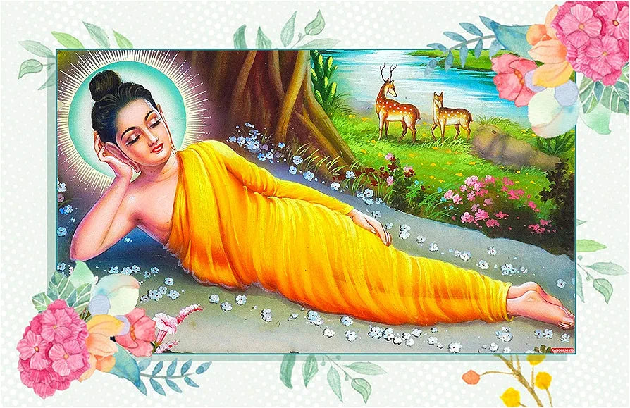 Rangoli MDF Wall Stick Decorative Panel 12x18 Wall Art P-1 Design-27