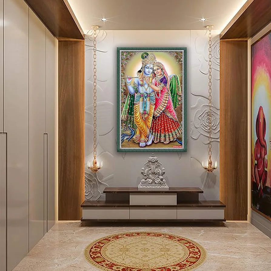 Rangoli MDF Wall Stick Decorative Panel 12x18 Wall Art P-1 Design-14