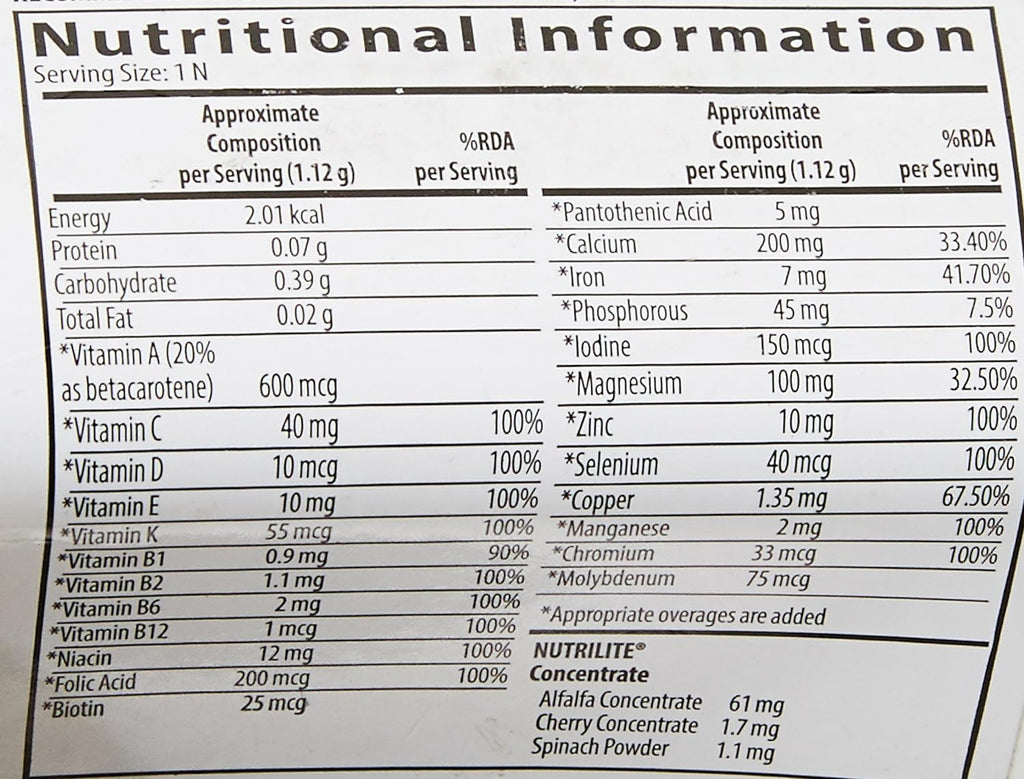 NUTRILITE Daily Multivitamin & Multimineral Tablet (120N Tablets)