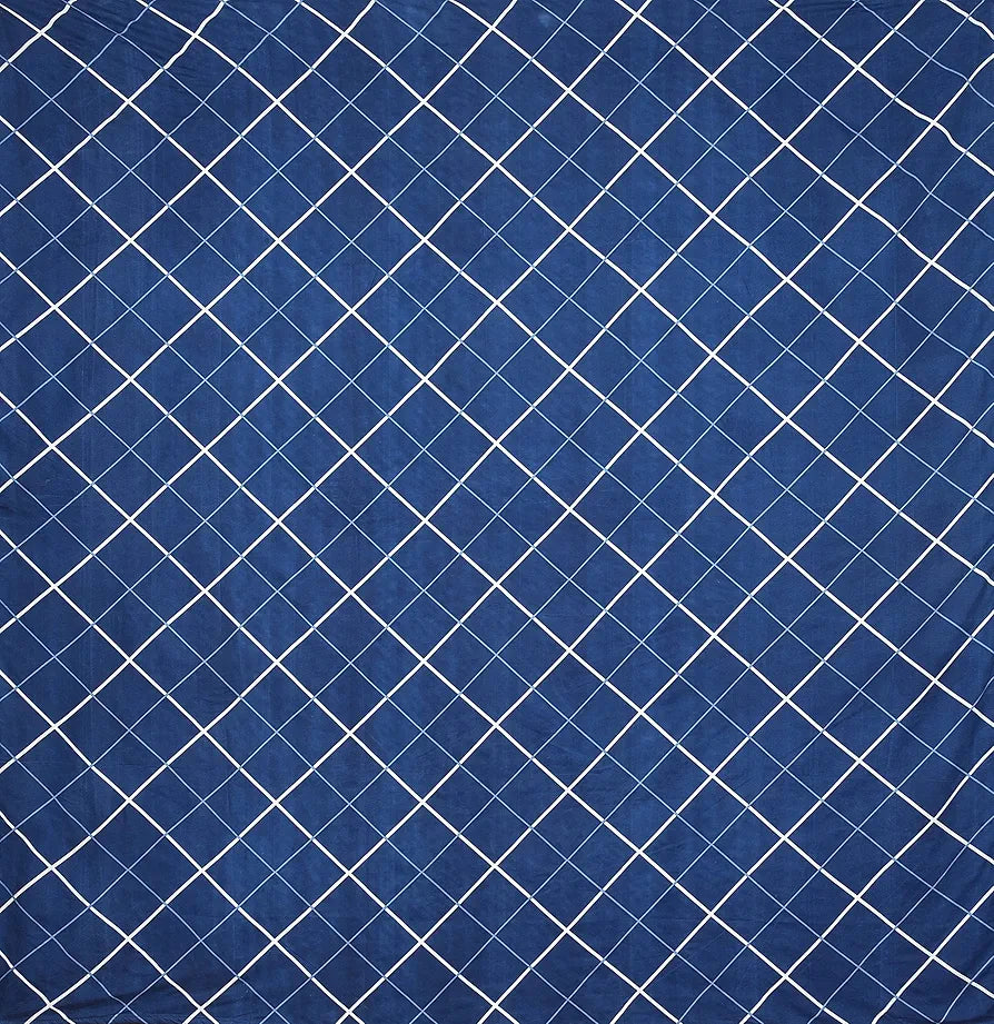 Homefab India 140 TC Microfiber Double Bedsheet with 2 Pillow Covers Royal Blue