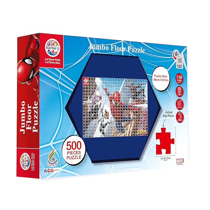 Ratna's Marvel Spiderman 500 Pieces Jumbo Floor Jigsaw Puzzle