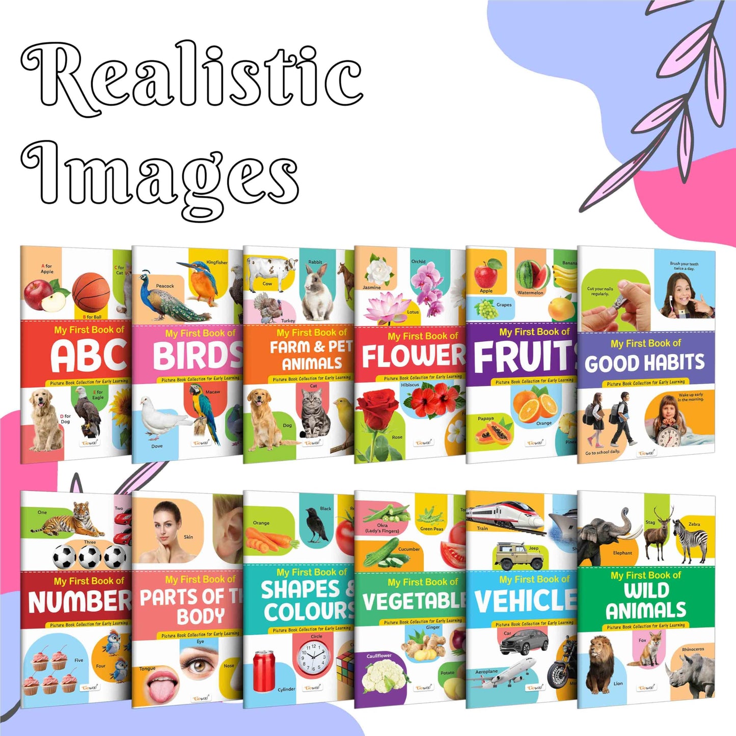 My First Picture Book Collection For Early Learning : Books For Children, Learning Picture Library For Kids, Toddler Book, Early Learning Book With 12 Topics