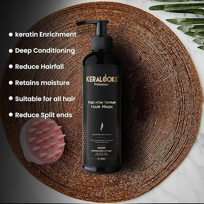 Keralooks Professional Smoothing Plus Keratin Hair Mask for Damaged Hair - 250 ml