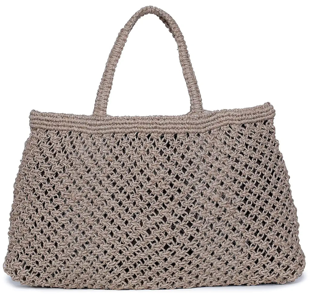 K London  Alii And Aliizey Brown Jute Macrame Shoulder Bag/handbag Regular