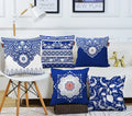 Aerohaven Set of 5 Turkish Designer Decorative Throw Pillow/Cushion Covers Colour Blue