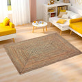 Kuber Industries 5x7 Feet Natural Look Jute Rug & Carpet for Home & Bedroom Light Brown