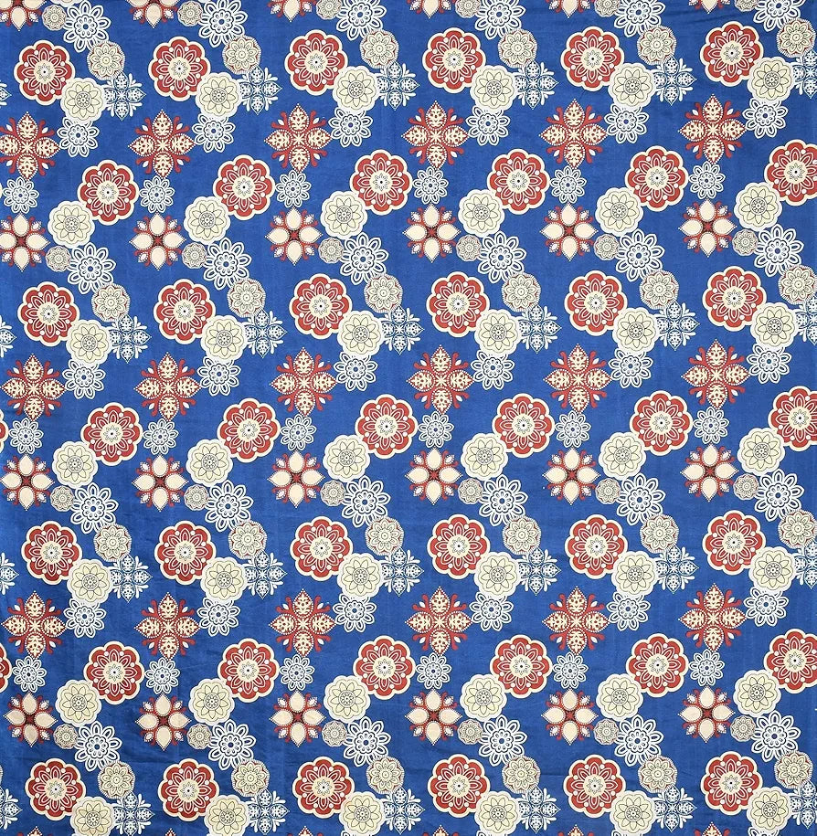 Homefab India 140 TC Microfiber Double Bedsheet with 2 Pillow Covers Blue Beige