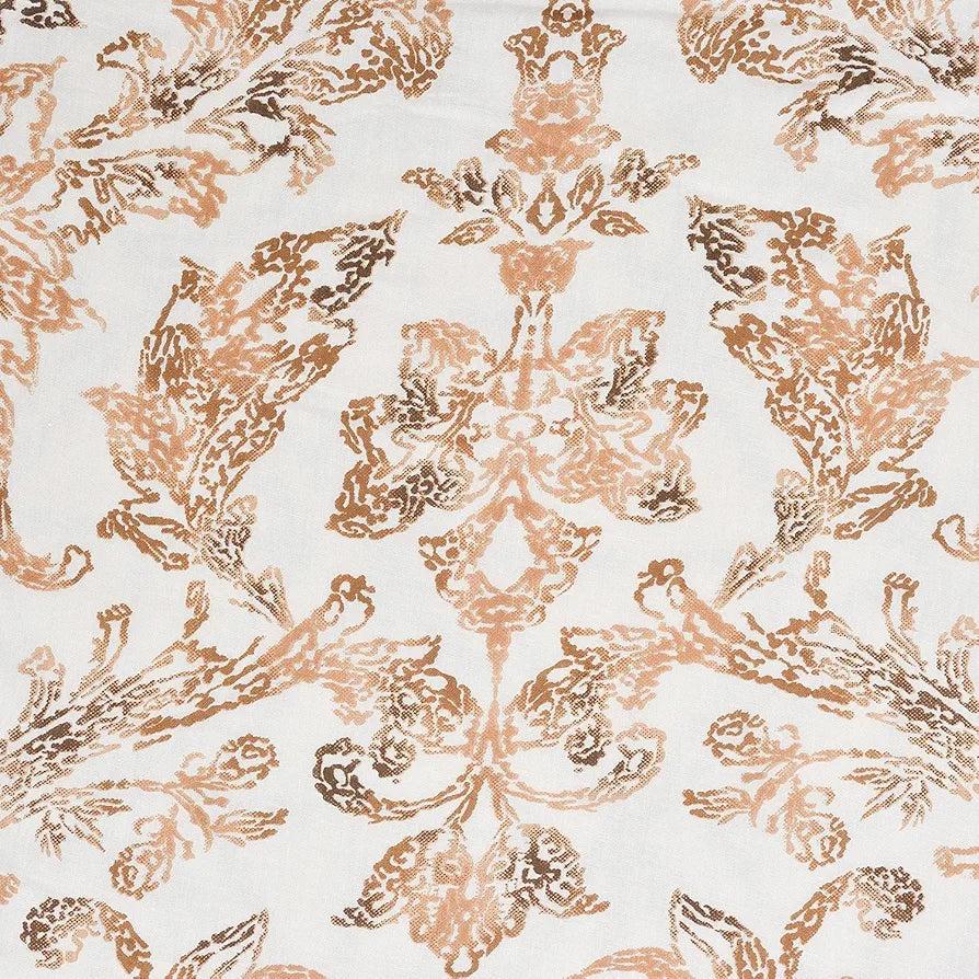 Trance Home Linen Pure Malmal Cotton Multipurpose Baby Dohar 3-Layered Baby Swaddle Colour Ivy Brown