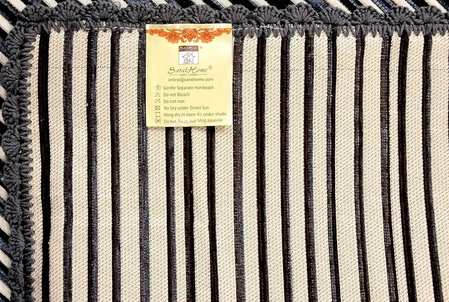Saral Home Chenille 1 Seater Reversible Sofa Cover Throw Colour Grey