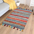 The Home Talk Handmade Cotton Carpets Tribal Contemporary Decorators Area Rugs Denim Blue