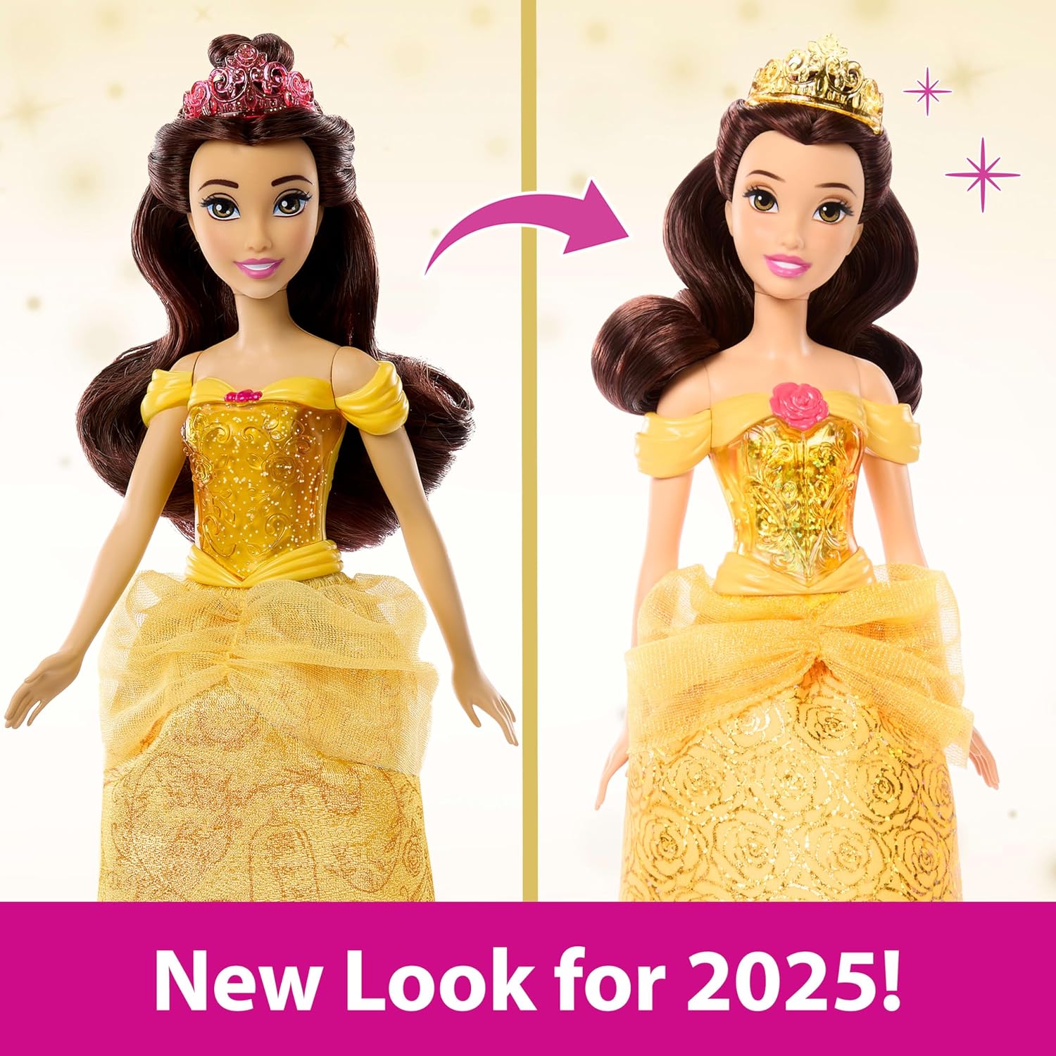 Mattel Disney Princess Dolls Posable Fashion Doll with Sparkling Clothing and Accessories