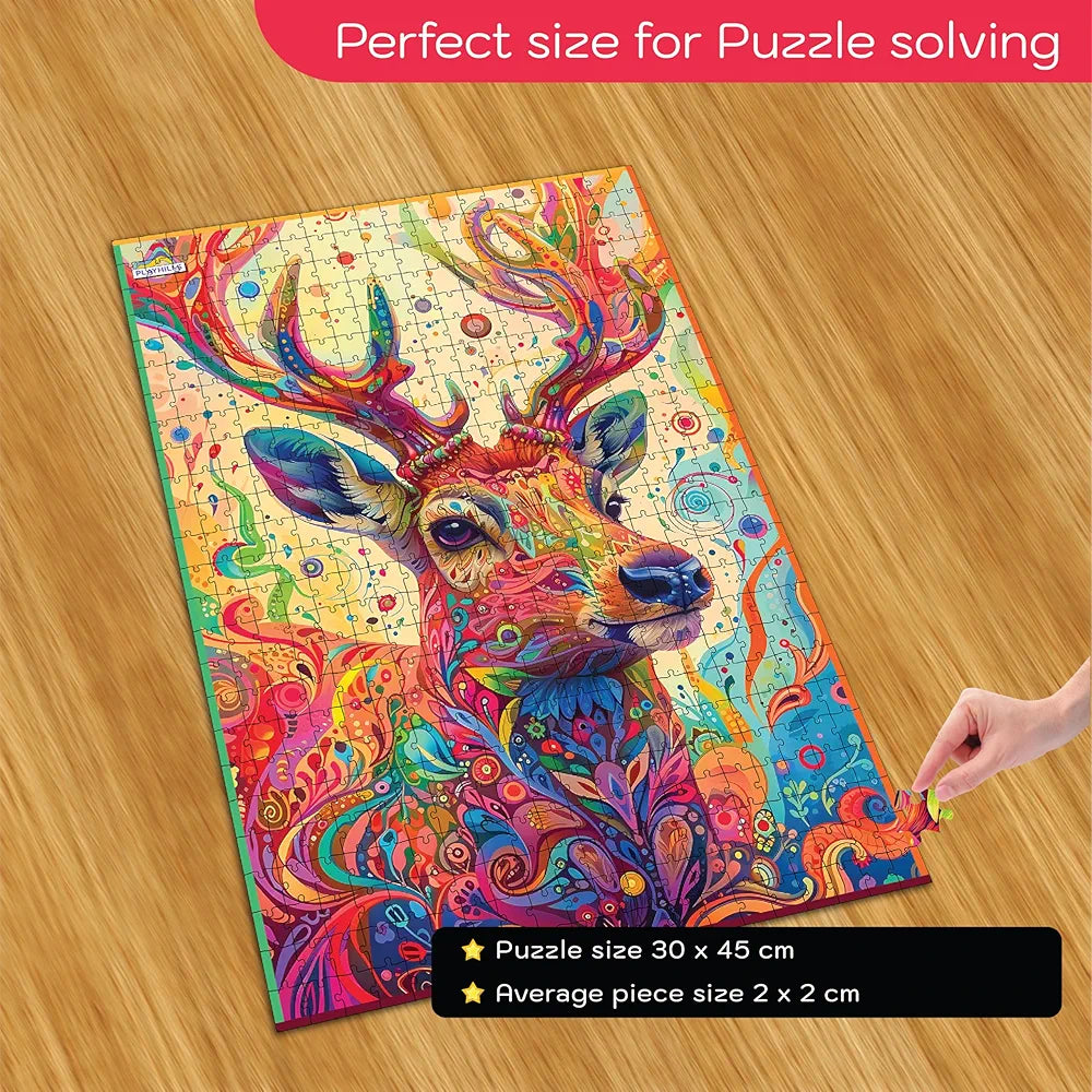 Playhills Spirit Animal The Majestic Deer 500 Piece Jigsaw Puzzle for Adults & Teens (Age 13+) Mindful, Relaxing Screen-Free Play