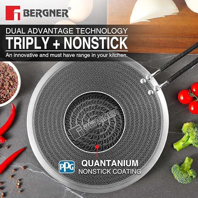 Bergner Hitech Triply Non-Stick 26 cm Roti Tawa