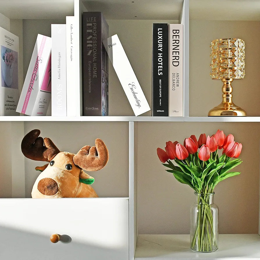 Artificial Tulips 20 Stems PU Faux Flowers 13.5 Inch