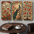 Livin'luxe Set of 3 Peacock Modern Art Boho Painting Premium Framed Laminated Wall Paintings SP-20