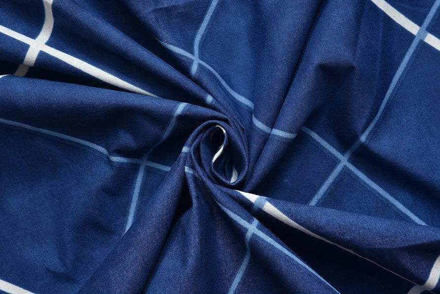 Homefab India 140 TC Microfiber Double Bedsheet with 2 Pillow Covers Royal Blue