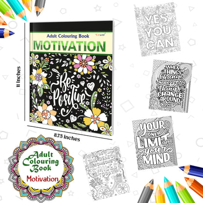 Motivation - Adult Colouring Book : Fun Colouring For Kids And Adults, Creative Coloring Book, Mindfulness Coloring Book, Relaxing Coloring Book