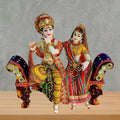 Alila Resin Radha Krishna Cow Jhula for Home Temple