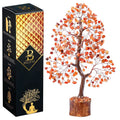 Bezavo Carnelian Chakra Energy Tree Crystal Bonsai Money Tree Copper Wire