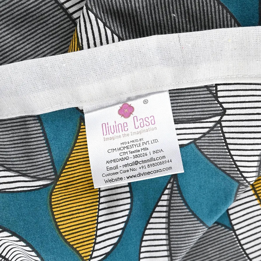 Divine Casa Floret 100% Cotton Double Dohar 120 GSM Soft & Lightweight Throw BlanketColour Woody Petals