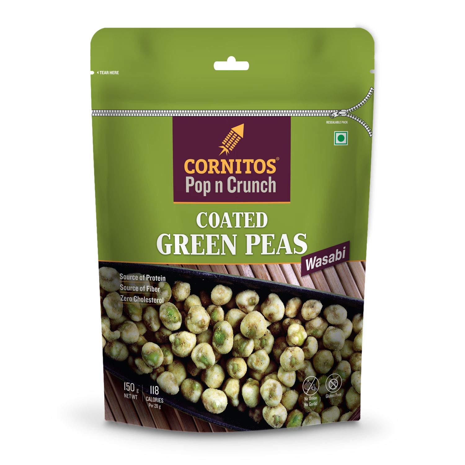 Cornitos Coated Green Peas Wasabi - 150 Gms