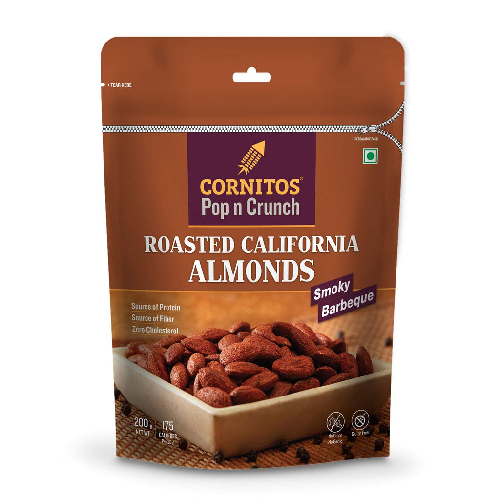 Cornitos Roasted Almonds Smoky Barbeque - 200gms