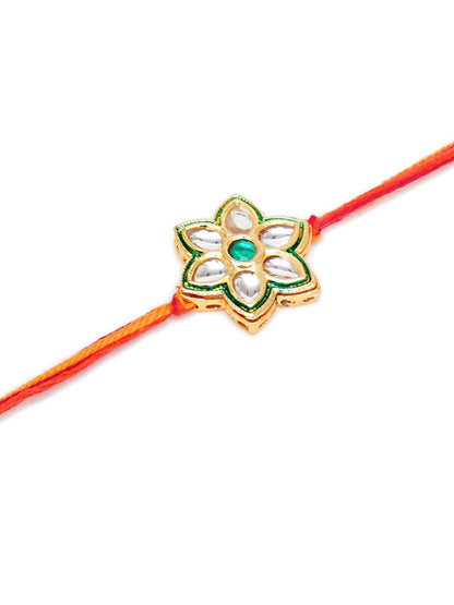 Designer kundan Rakhi - Ruby Raang