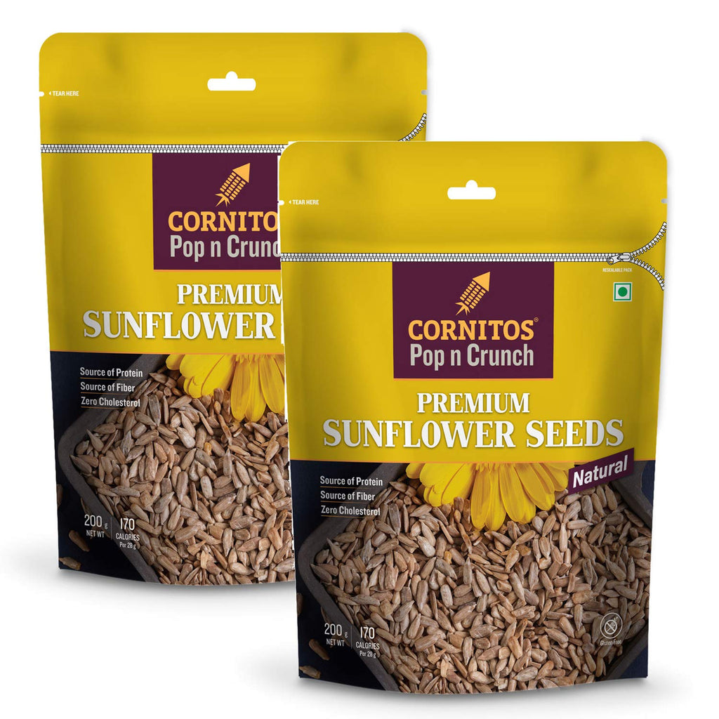 Cornitos Sunflower Seeds Natural - 200g Each (Pack of 2)