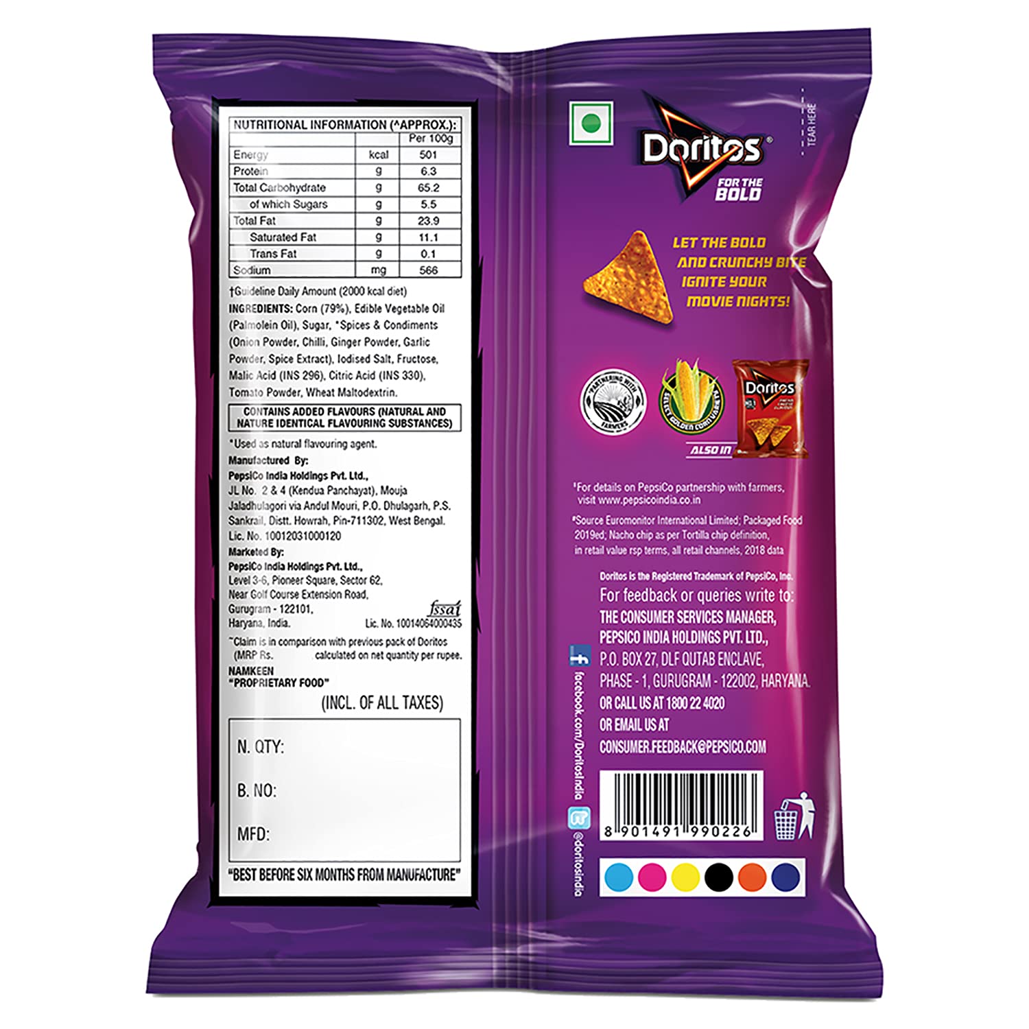 Doritos Nacho Chip Sweet Chili Flavour Sweet Chilli - 44g