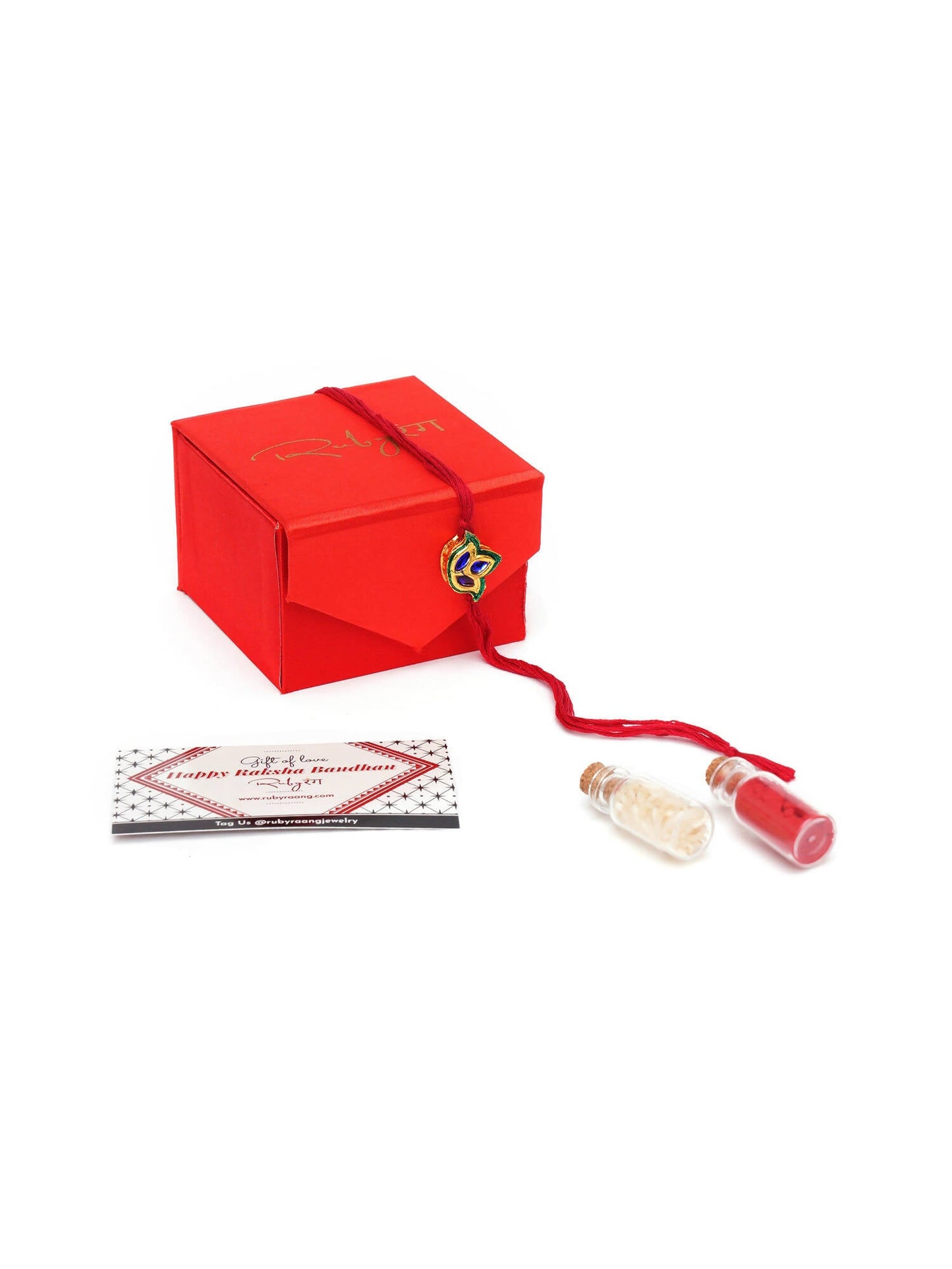 Designer kundan Rakhi - Ruby Raang