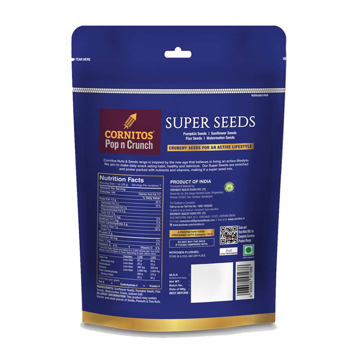 Cornitos Roasted Super Seeds Seed Mix - 200 g