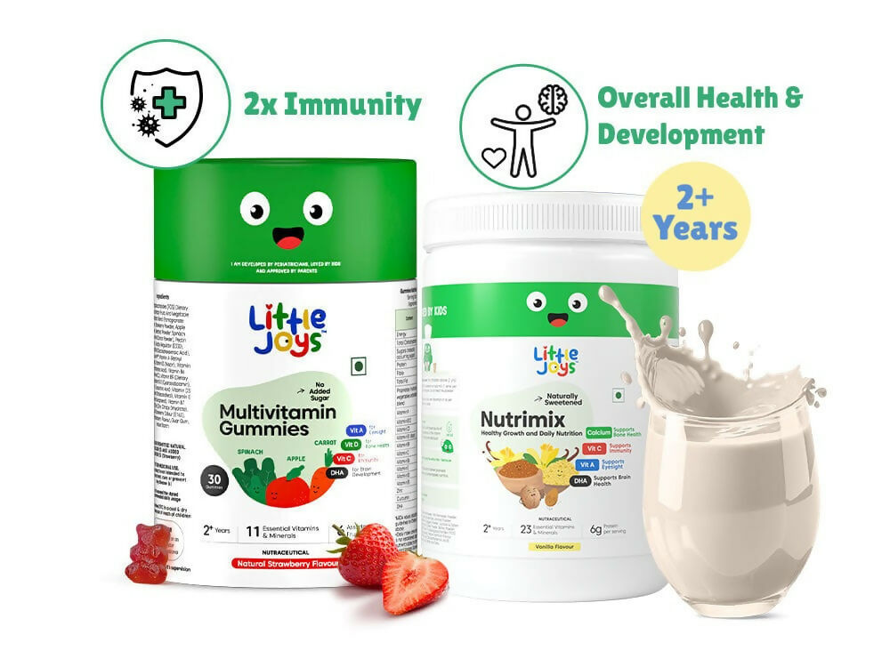 Little Joys Nutrimix Nutrition Powder 2 - 6 yrs + Multivitamin Gummies Combo