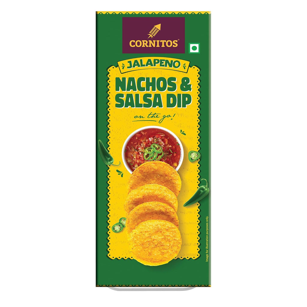 Cornitos Jalapeno Nachos and Salsa Dip Tray - 75g