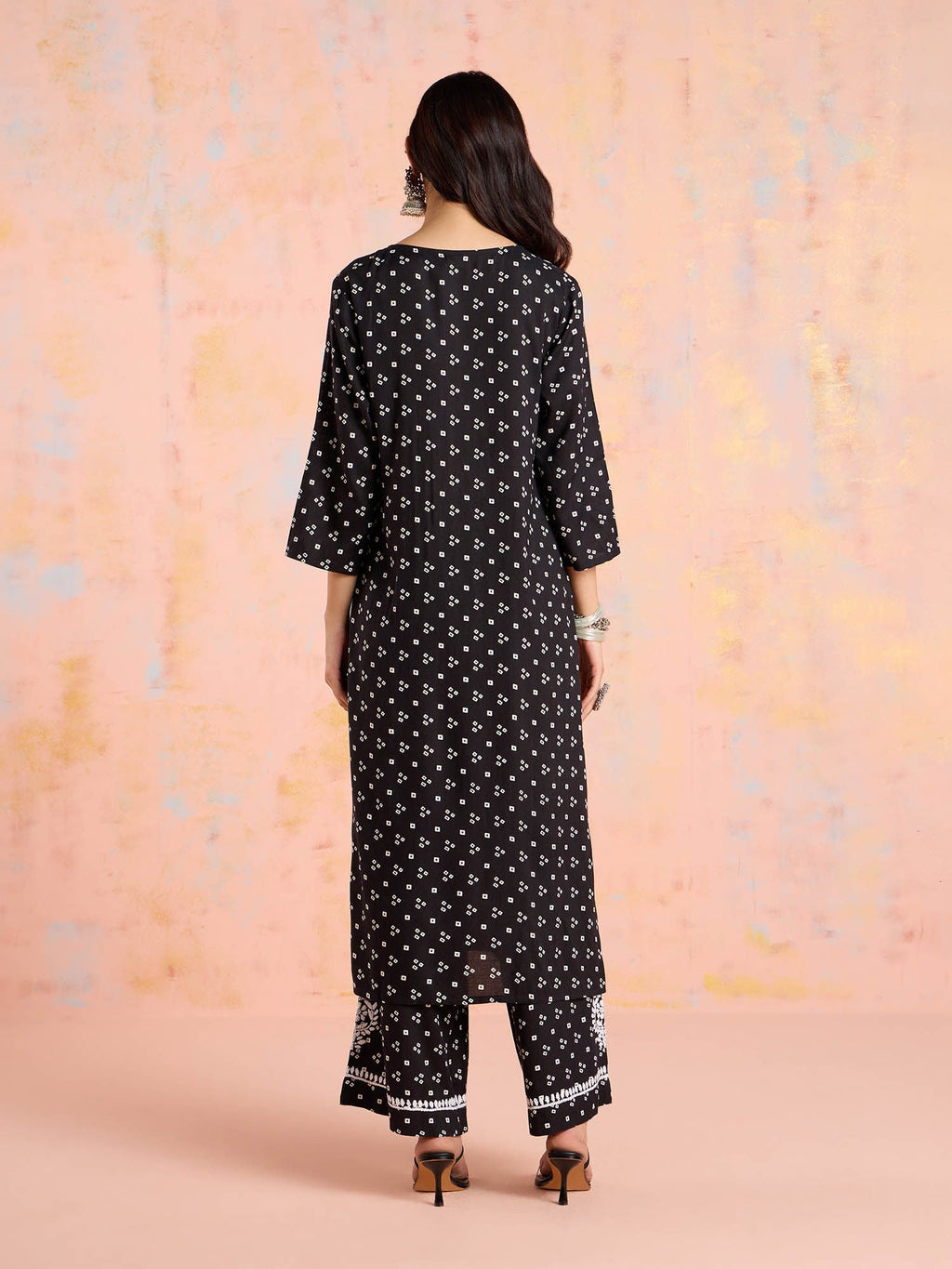 Likha Black Chikankari Kurta Pant & Dupatta (Set of 3)