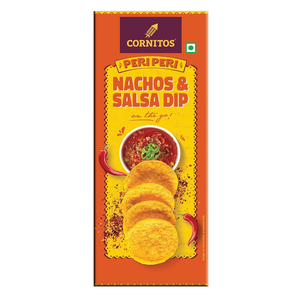 Cornitos Peri Peri Nachos and Salsa Dip Tray -  75 g