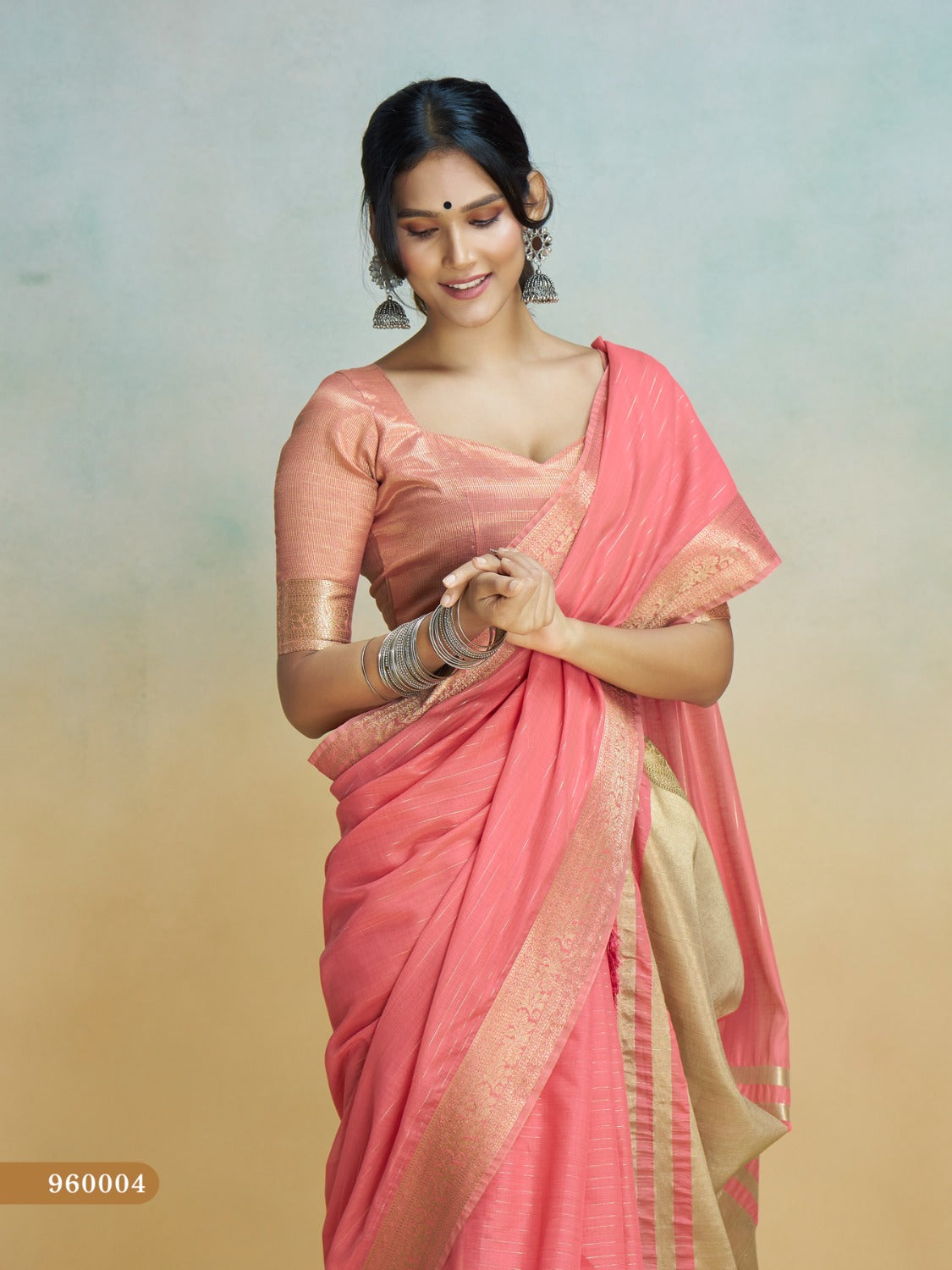 Anaita Red Handloom Khadi Silk Zari Woven Work Saree With Blouse Piece
