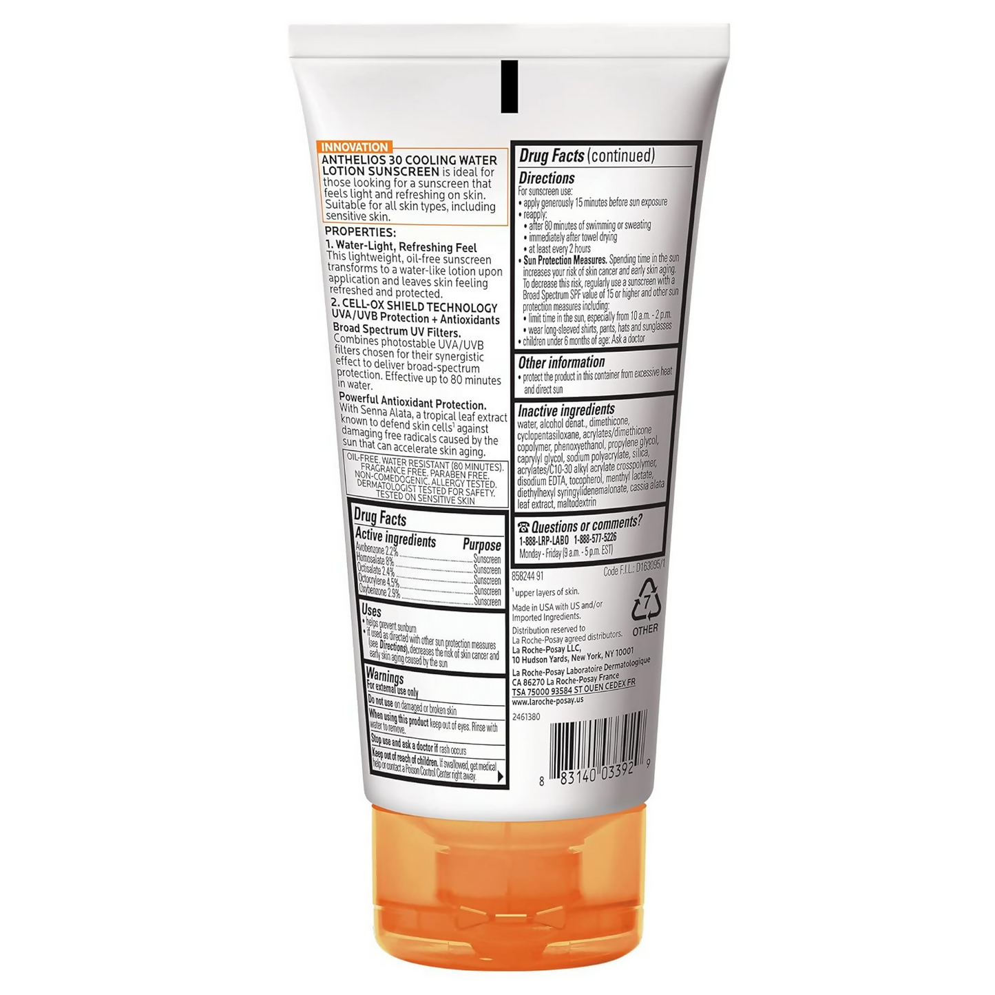 La Roche-Posay Anthelios Cooling Water-Lotion Body