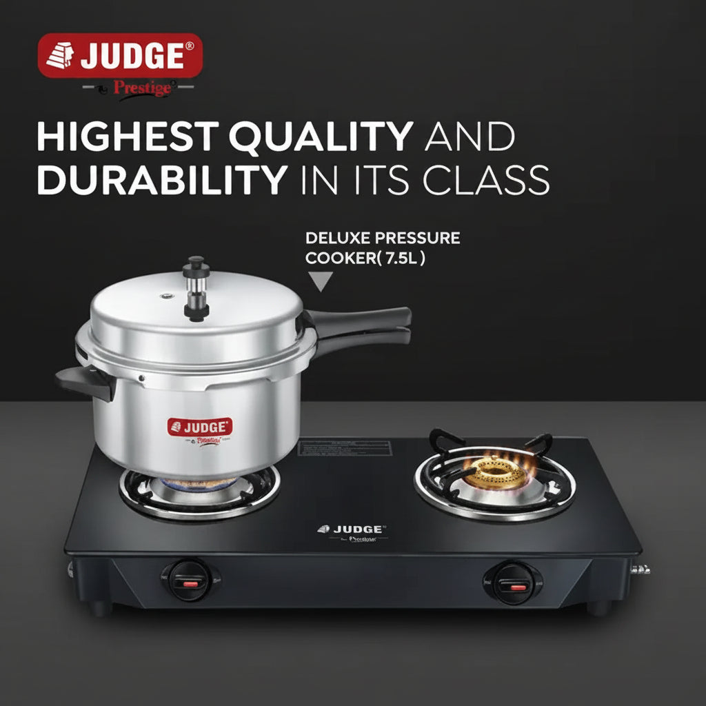 Judge by Prestige Deluxe Aluminium Pressure Cooker Outer Lid Gas & Induction