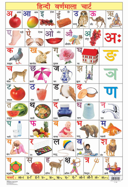 Dreamland Publications Educational Chart for Kids - Hindi Varnmala Chart