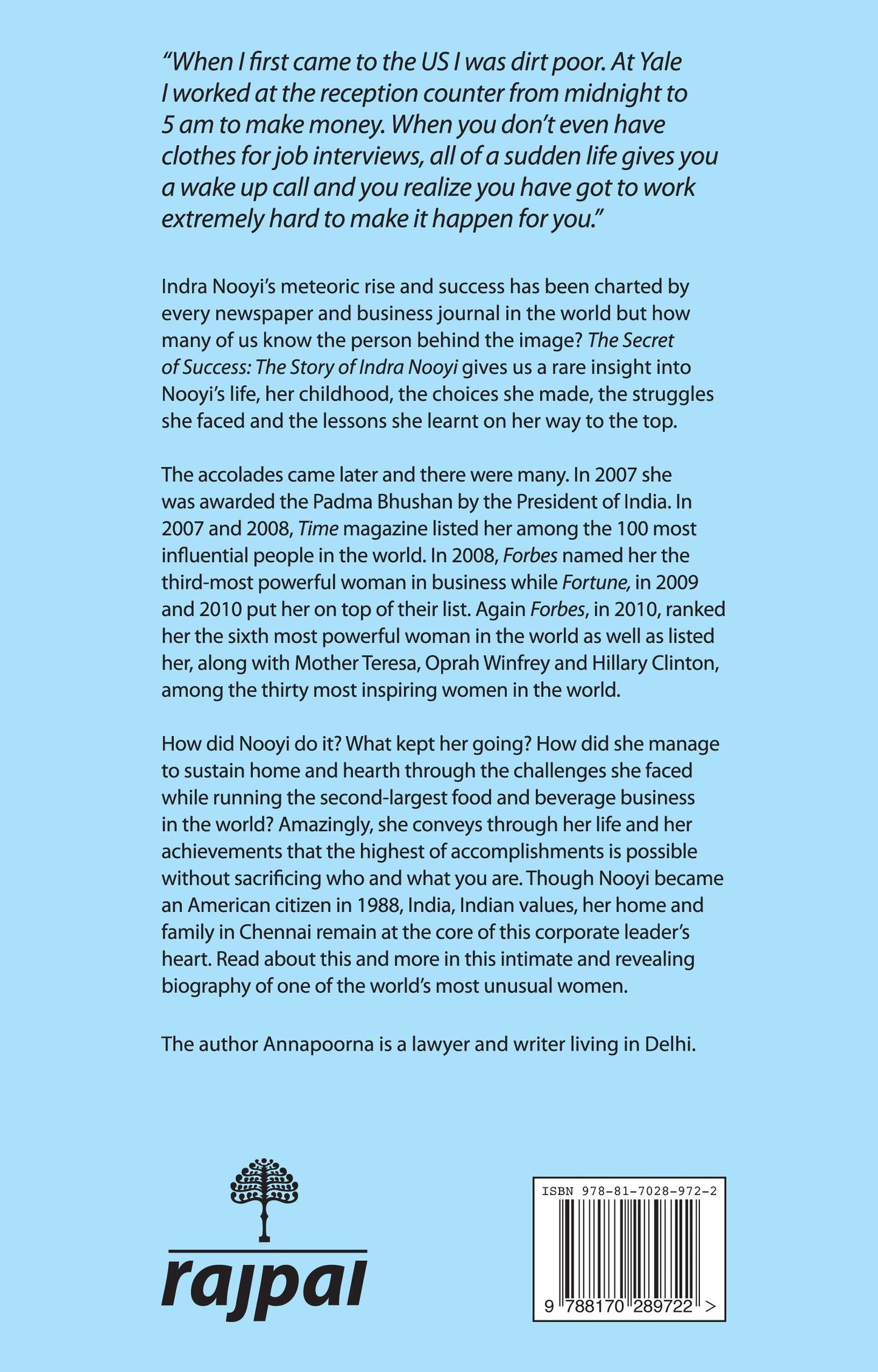 Indra Nooyi: A Biography - Annapoorna