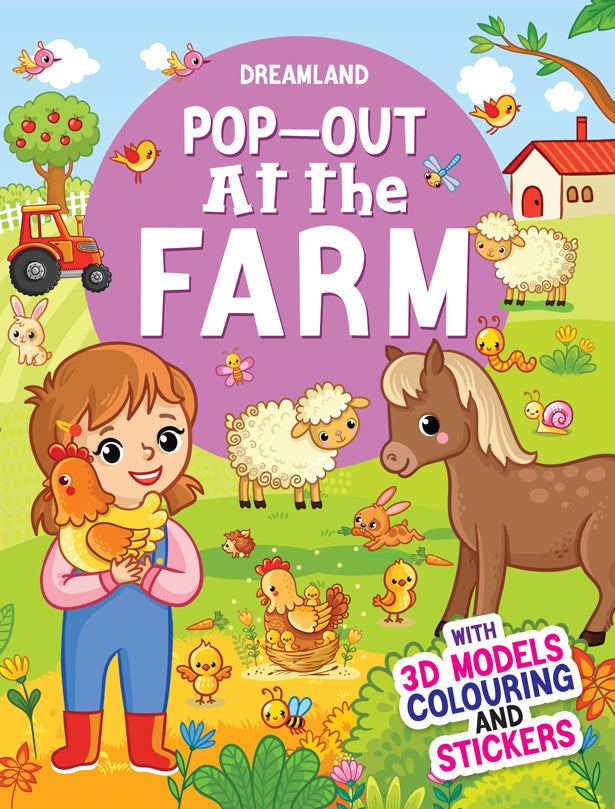 Dreamland Pop-Out At the Farm- With 3D Models Colouring Stickers