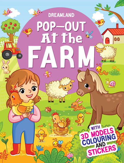 Dreamland Pop-Out At the Farm- With 3D Models Colouring Stickers