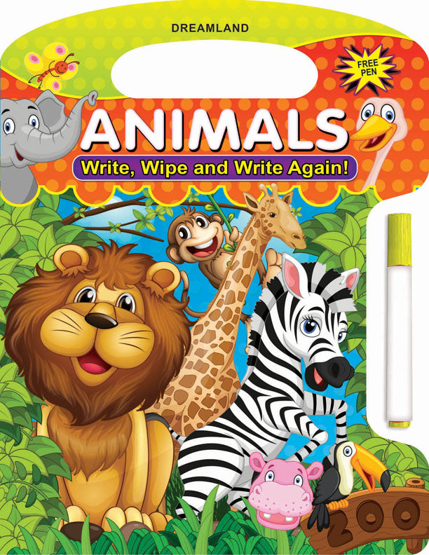 Dreamland Write and Wipe Book - Animals