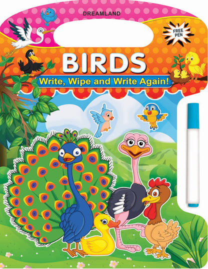 Dreamland Write and Wipe Book - Birds