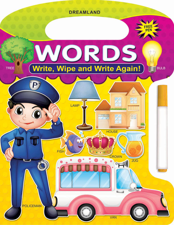 Dreamland Write and Wipe Book - Words