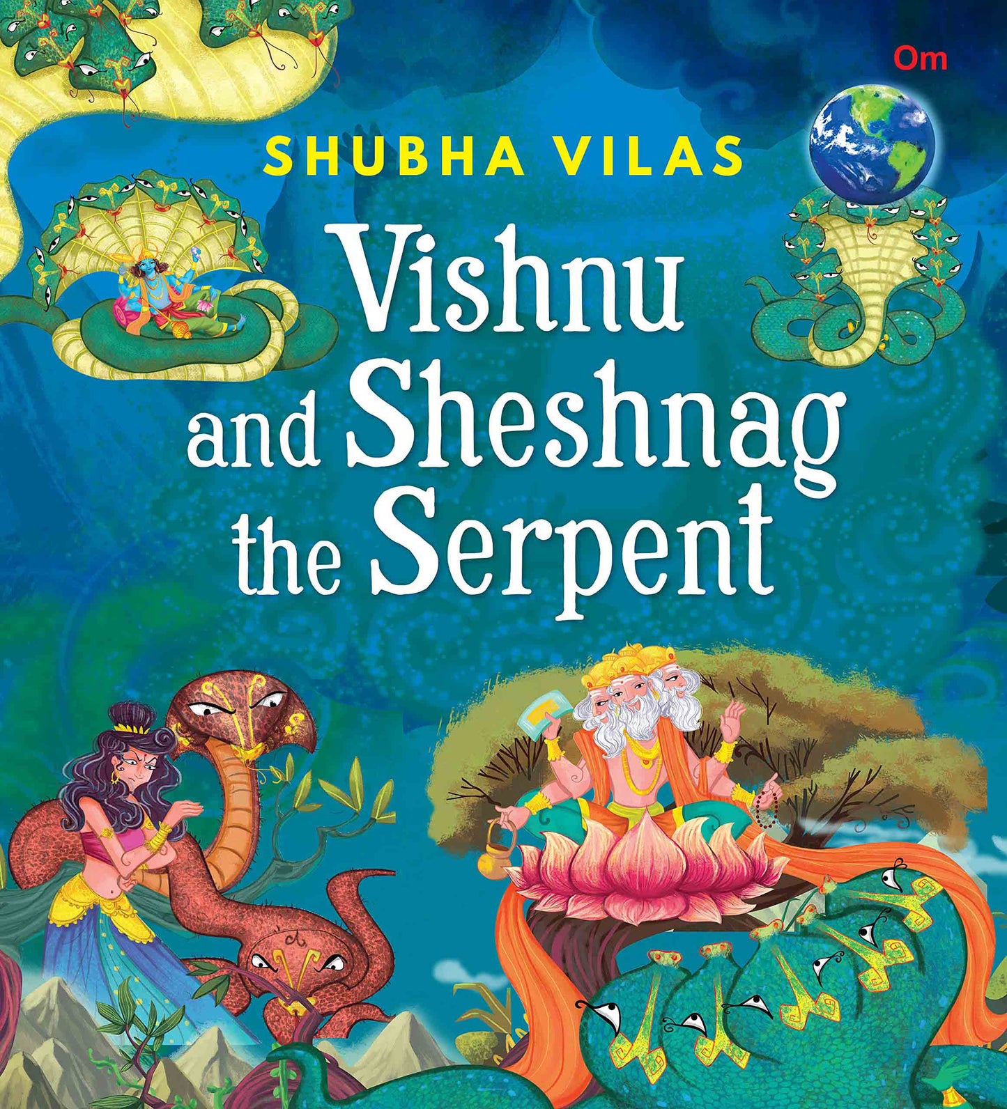 Vehicles of Gods : Vishnu and Sheshnag and the Serpent - Om Books